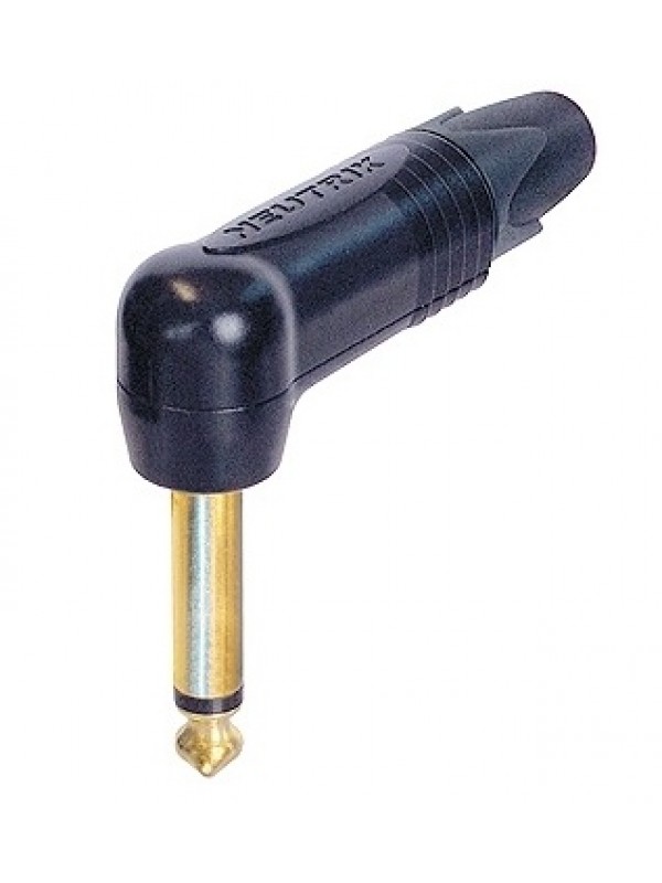 Conector Jack de 6.3mm mono 90º Neutrik Preta