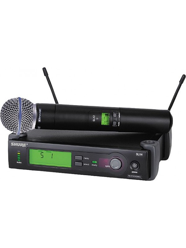 Microfone S/Fio SHURE SLX4E / SLX2-Beta58
