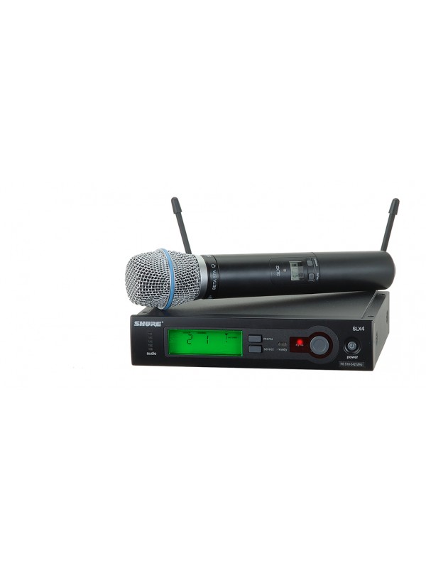 Microfone S/Fio SHURE SLX4E / SLX2-Beta87A