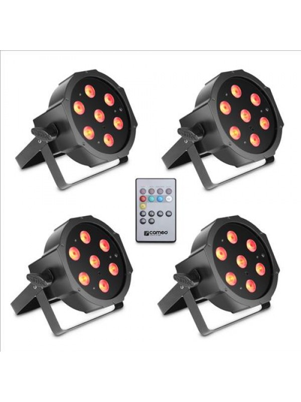 FLAT PAR CAN TRI 3W IR SET FLAT PAR CAN TRI 3W IR SET