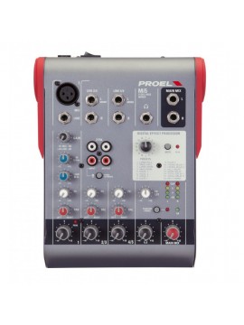 Mesa Mistura PROEL 5 canais (1 mono) 2 Bus e FX